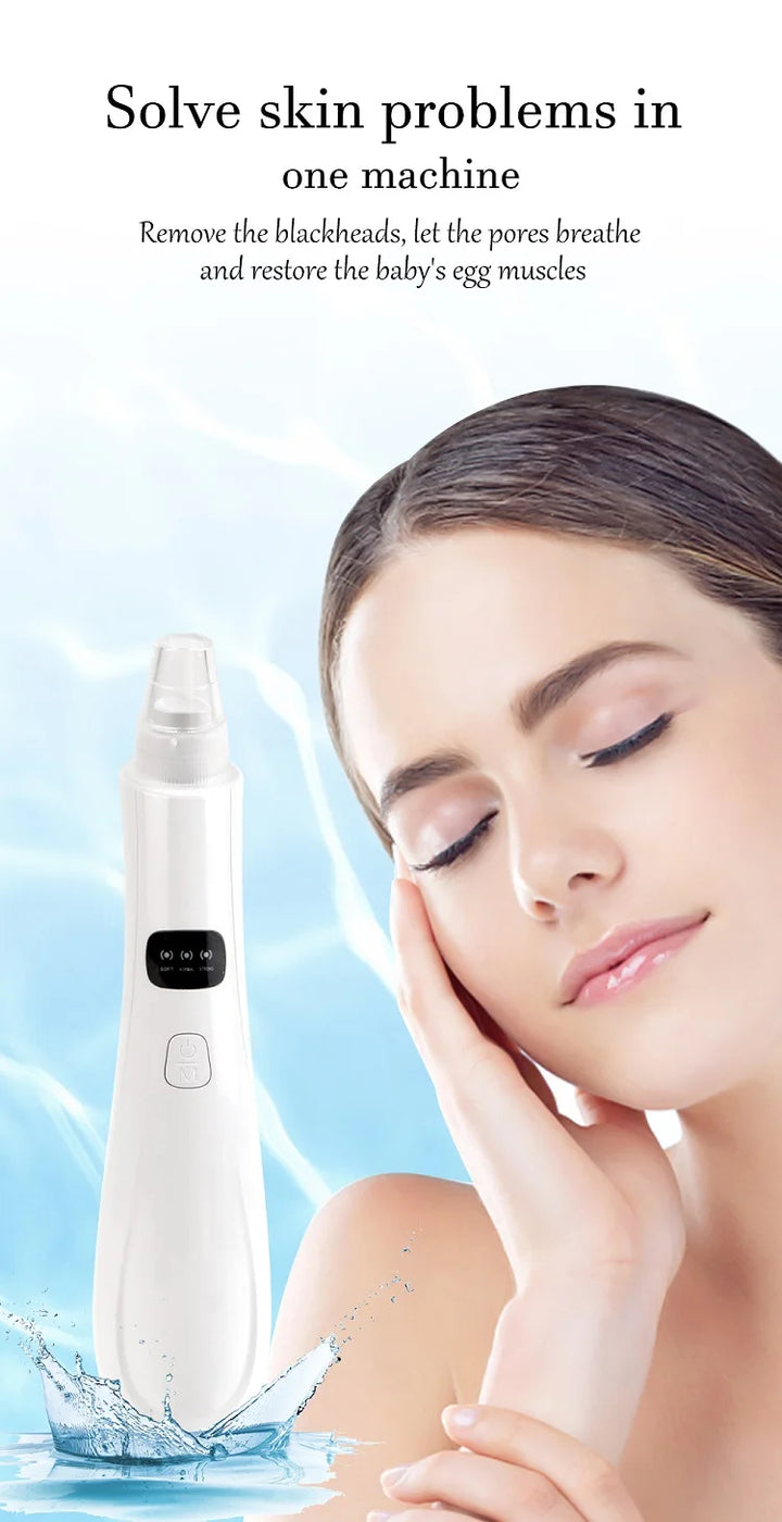 Electric Blackhead Remover – 5-in-1 Rechargeable Pore Vacuum for Clear, Smooth Skin