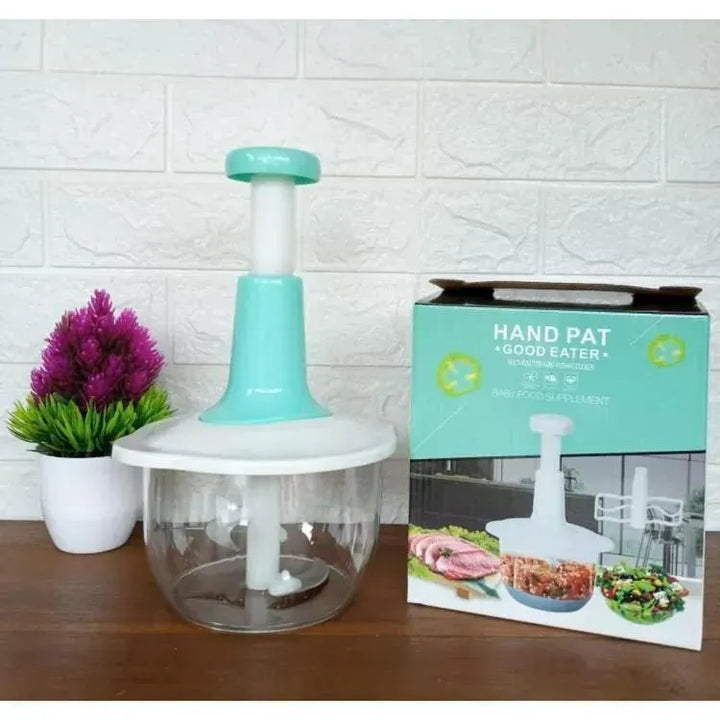 Manual Push Chopper – Multi-Purpose Vegetable &amp; Meat Chopper with Stainless Steel Blades