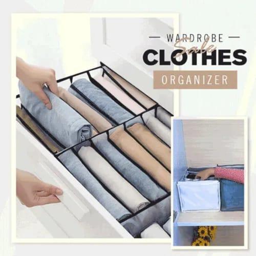 Foldable Clothes Organizer Box – 7 Grid Drawer Storage for Jeans &amp; Wardrobe