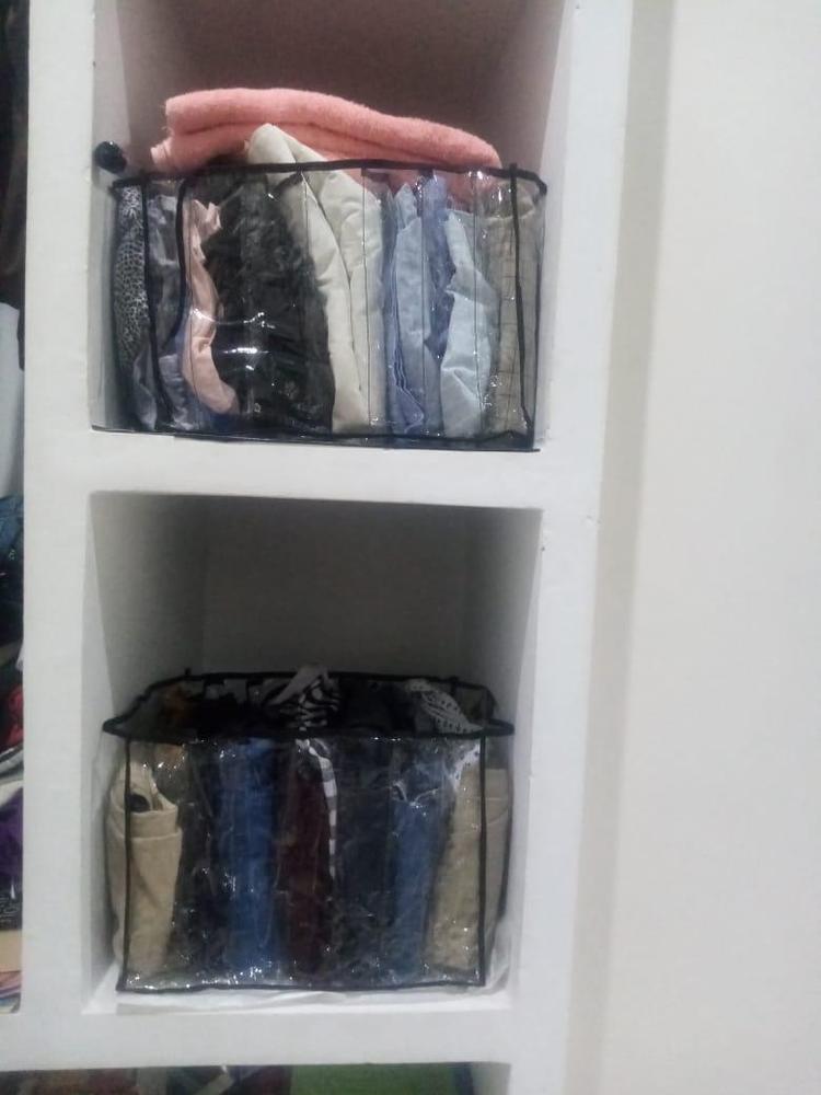 Foldable Clothes Organizer Box – 7 Grid Drawer Storage for Jeans &amp; Wardrobe