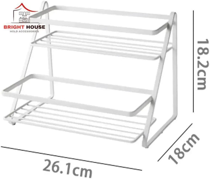2-Tier Spice Rack Organizer – Multi-Purpose Kitchen &amp; Countertop Storage Shelf