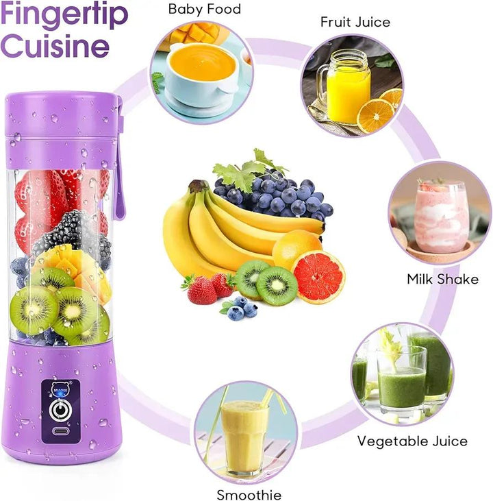 Portable Mini Blender – USB Rechargeable Juicer for Smoothies, Shakes &amp; Fresh Juice