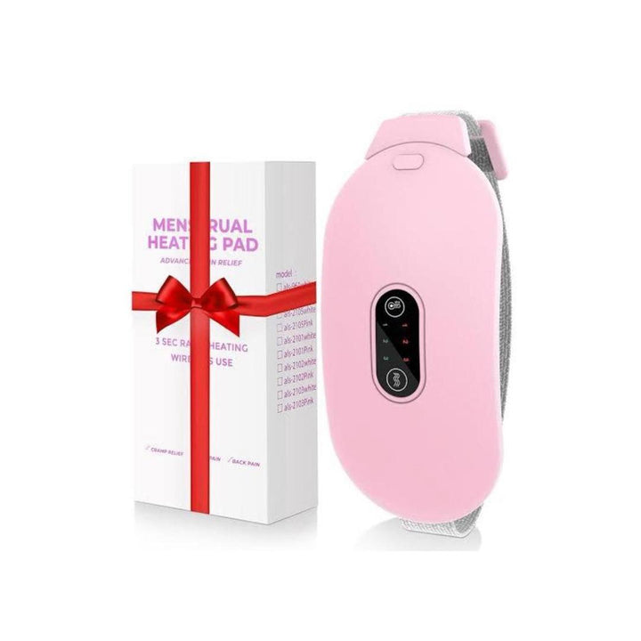 Period Pain Relief Heating Belt – Rechargeable Warm Waist Massager for Cramps &amp; Comfort