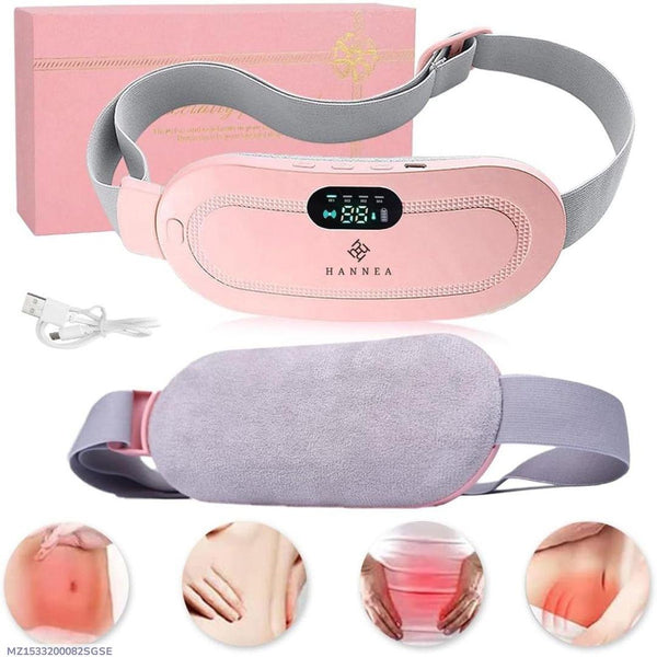 Period Pain Relief Heating Belt – Rechargeable Warm Waist Massager for Cramps & Comfort