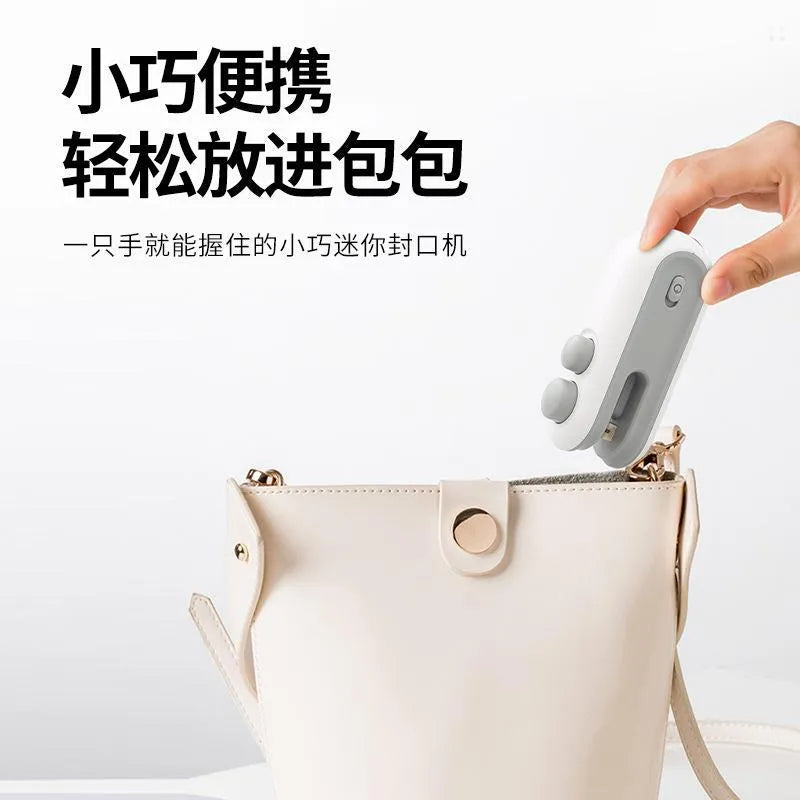 Mini Bag Sealer Machine – USB Rechargeable 2-in-1 Heat Sealer &amp; Cutter