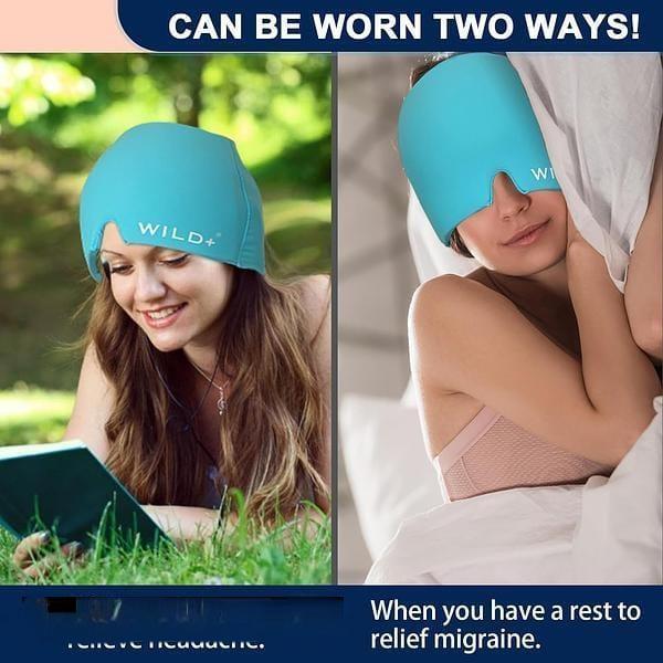 Migraine Relief Cap – Hot &amp; Cold Therapy Gel Ice Head Wrap for Headache &amp; Stress Relief