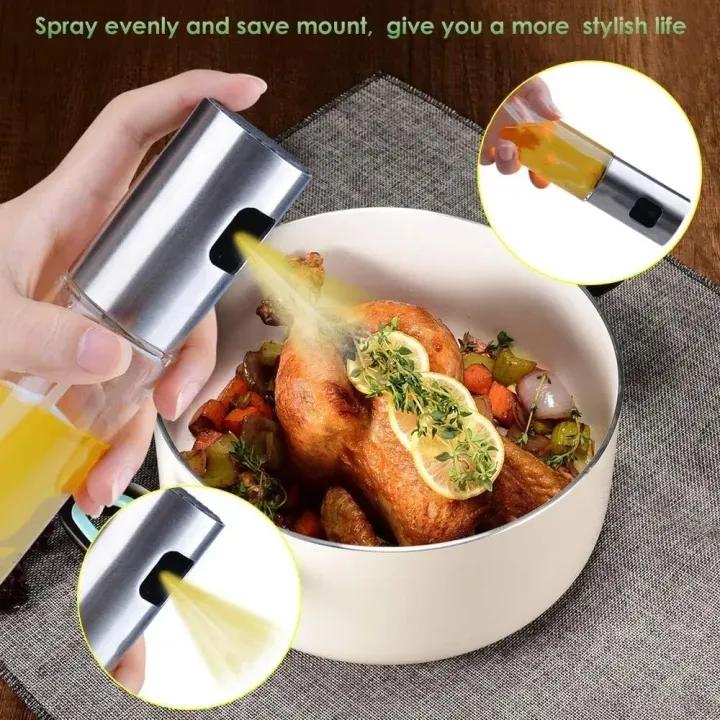 Oil Sprayer Bottle – Refillable Glass Dispenser for Healthy Cooking &amp; Even Spray