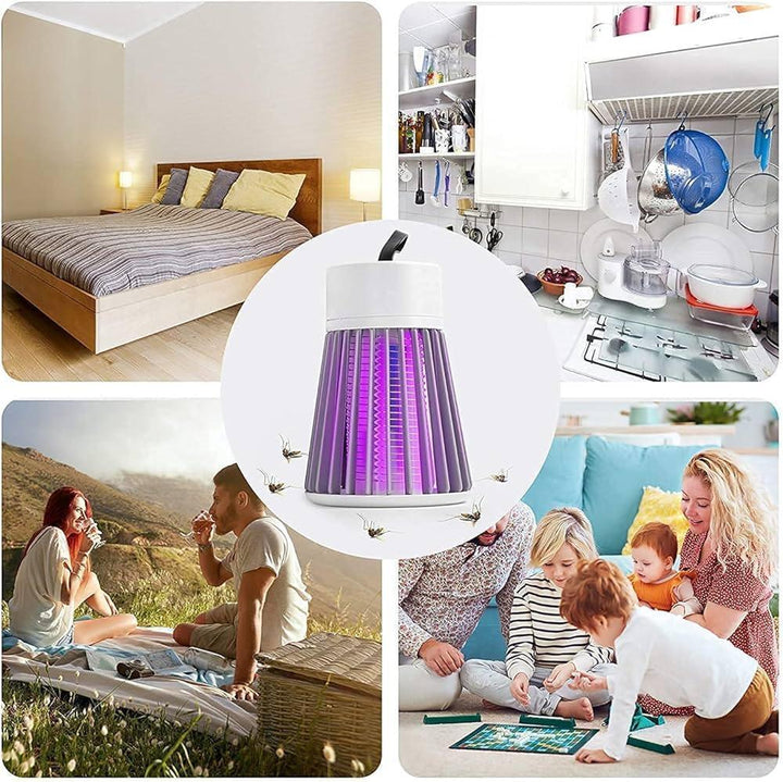 USB Mosquito Killer Lamp – 360° UV Insect Trap Portable Electric Bug Zapper