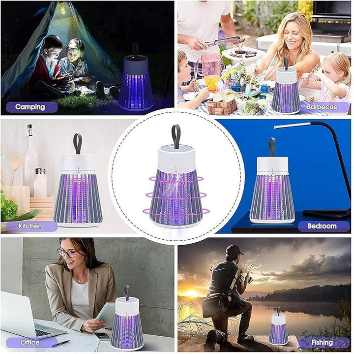 USB Mosquito Killer Lamp – 360° UV Insect Trap Portable Electric Bug Zapper